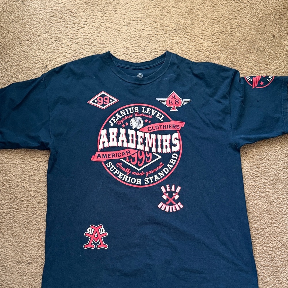 Akademiks Kids Dark Blue Graphic Tee